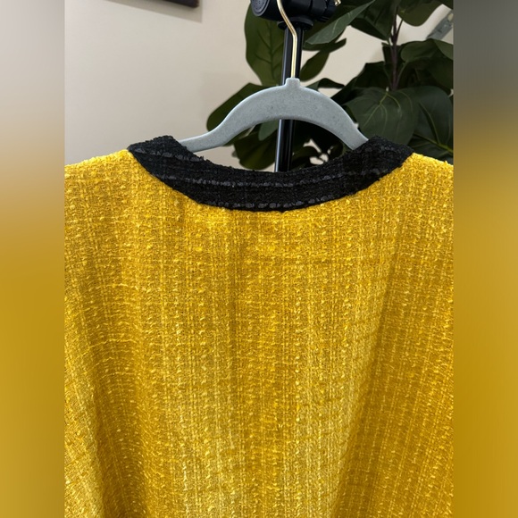 Ny&Company Yellow Black Plus size Women’s Tweed Jacket Blazer Fall Jacket XXL - Picture 15 of 16